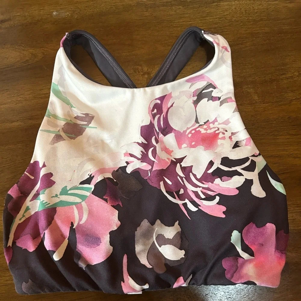 Athleta Floral Sports Bra Size XS